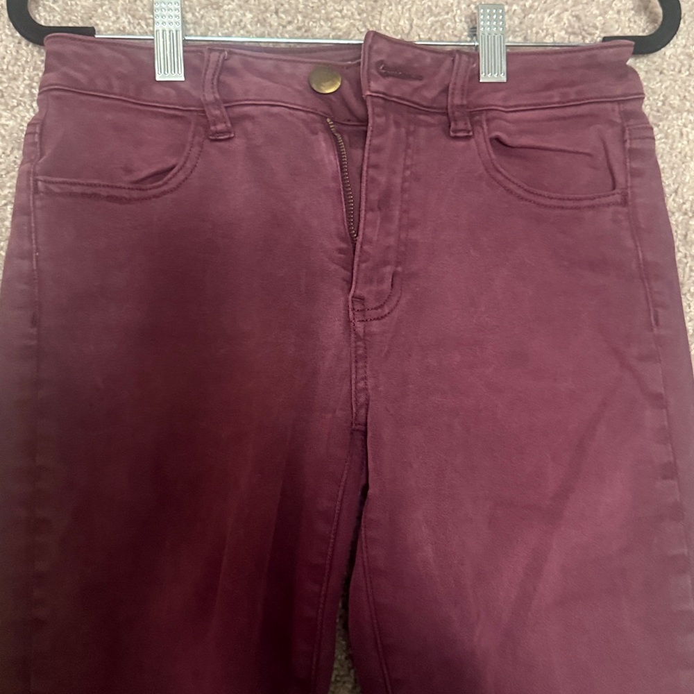 Maroon Hi-Rise Jegging from American Eagle - Picture 5 of 8